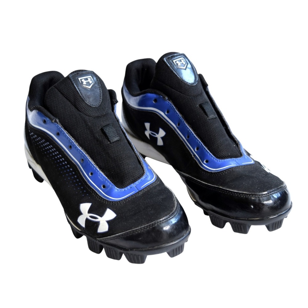 Under Armour Spine MLB Authentic Baseball Cleats Black Royal Blue Men Size 7.5